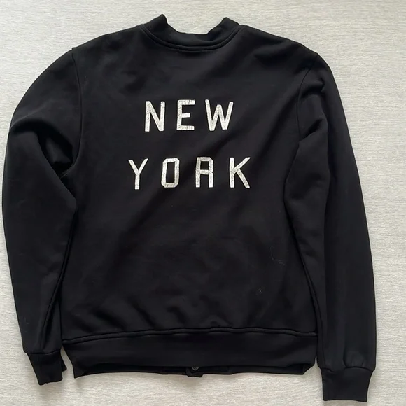 Brandy Melville John Galt Elana, New York, Black, Bomber Jacket, OS - Picture 8 of 12